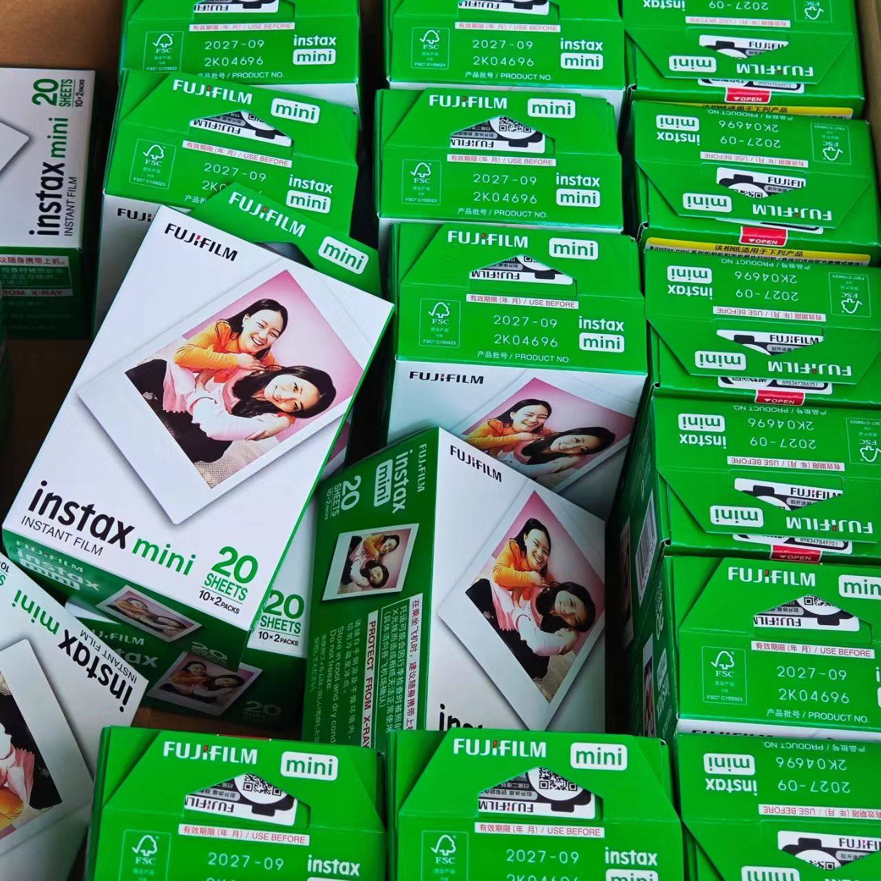 富士拍立得白边相纸mini通用11/12拍立得相纸马卡龙相纸彩虹相纸