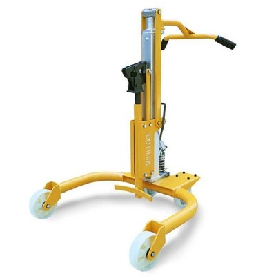 现货COY0.3A油桶搬运车脚踏式液压铁桶鹰嘴夹手推车圆桶搬运叉车