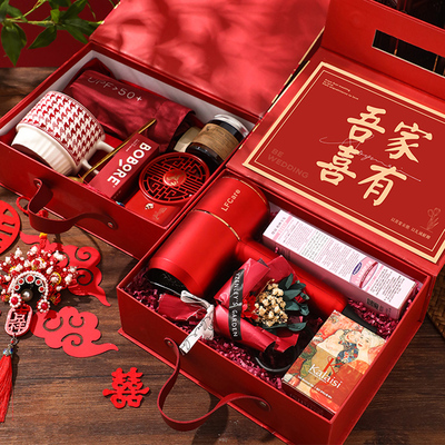 新品中国风婚礼伴手礼女伴娘伴郎礼盒高档实用结婚礼物吾家有喜回