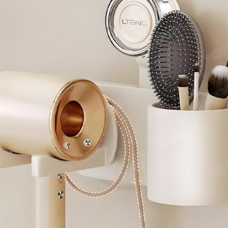 吸盘吹风机置物架家用卫生间免打孔墙上壁挂电吹风架浴室收纳挂架