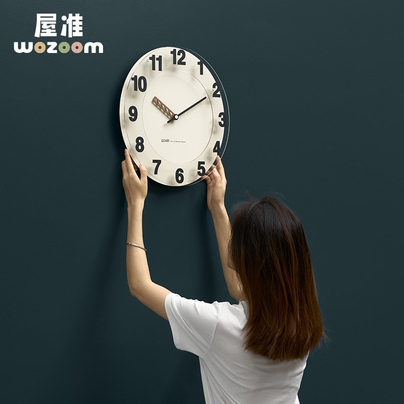 WOZOOM屋准家用o艺术钟表挂墙挂钟客厅创意现代简约时钟时尚大气
