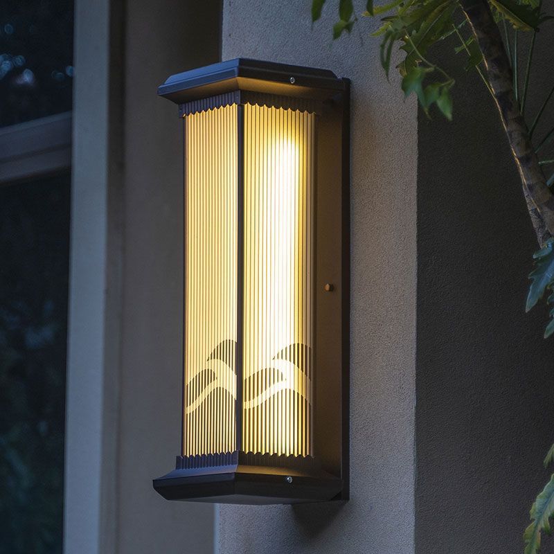 太阳能壁灯户外墙上大门现代中y式壁灯室外围墙花园别墅防水庭院