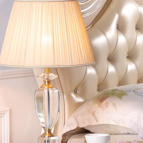 装饰灯 现代简约光卧室床奢华调台灯台灯水晶创意时尚具欧式头灯