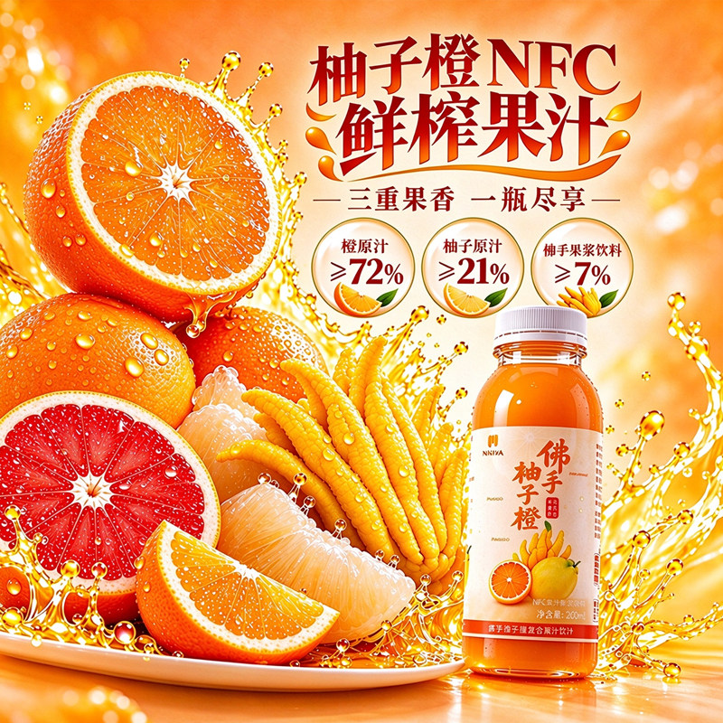 NFC佛手柚子橙复合果蔬汁