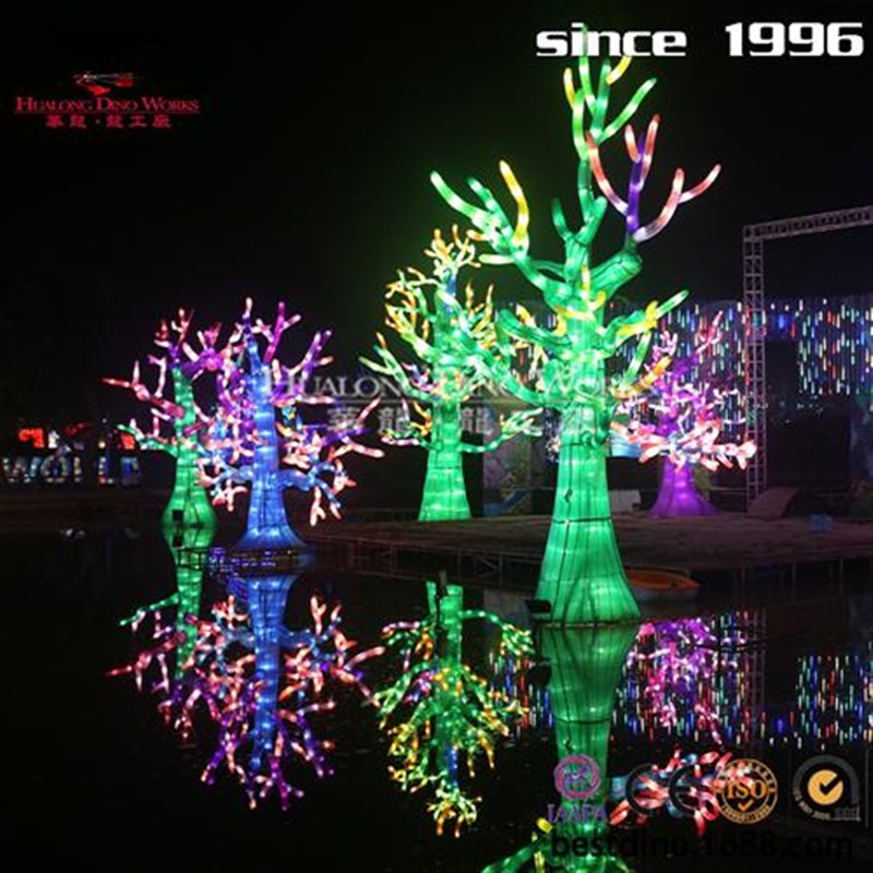 植物树木c枝干彩灯灯展景区亮化美陈引流大型节日活动自贡恐龙工