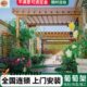 花架户外爬藤架简易公园室外庭院凉亭碳化木走廊防腐木葡萄架地板