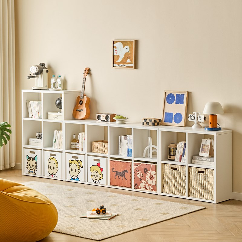 钢制家用陈列柜自由组合书柜卡莱克收F纳储物展示方格柜落地置物