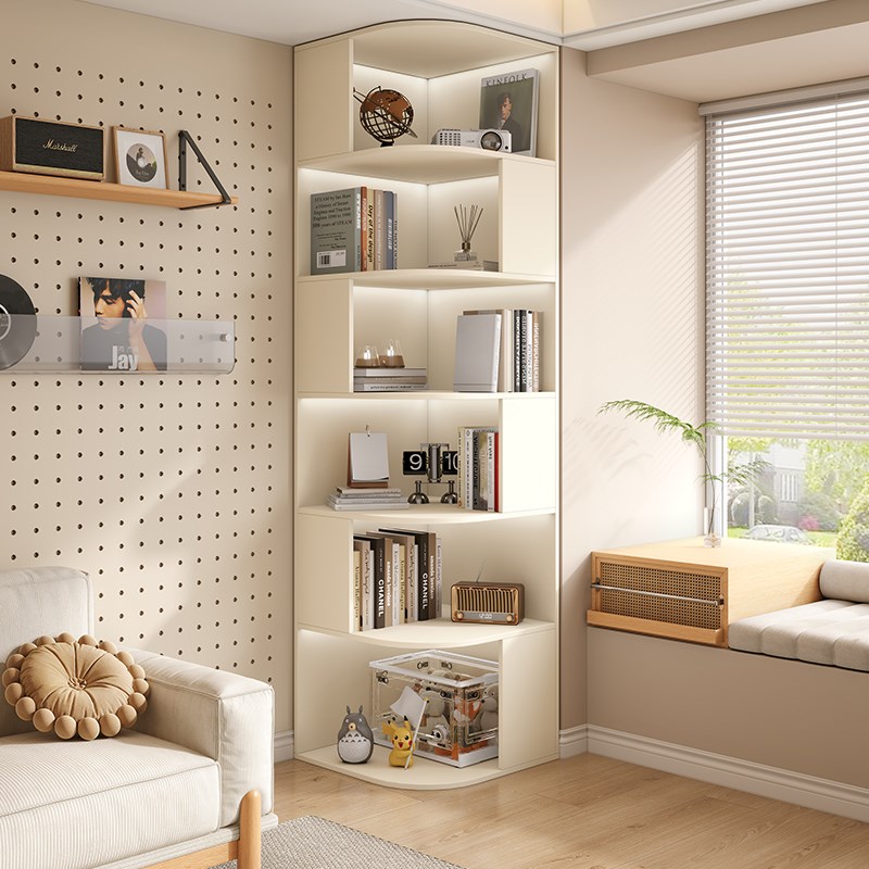 定制实木b转角书柜落地书架置物架客厅卧室家用学生简约现代收纳