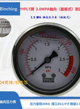 60N  Z滨清 Y- 3.0 压力表  设备MPA0反渗透不锈钢耐震压力表适用
