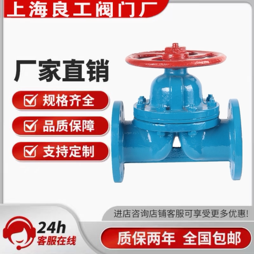 上海阀门良工厂沪工凯斯特G41F46-16C铸钢法兰全内衬氟防爆隔膜阀