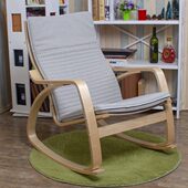 懒人沙发网红摇摇椅N波昂午休A摇椅G轮P沙发休闲单人木O阳台躺椅