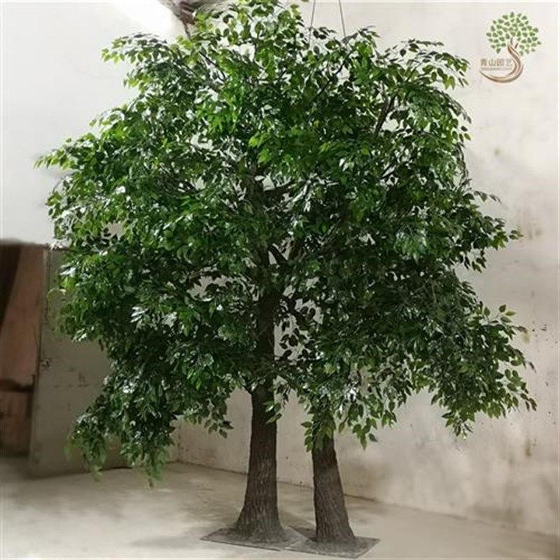 厂家供应高彷真真树杆榕树室x内外景观植物大型假树玻璃钢假古榕