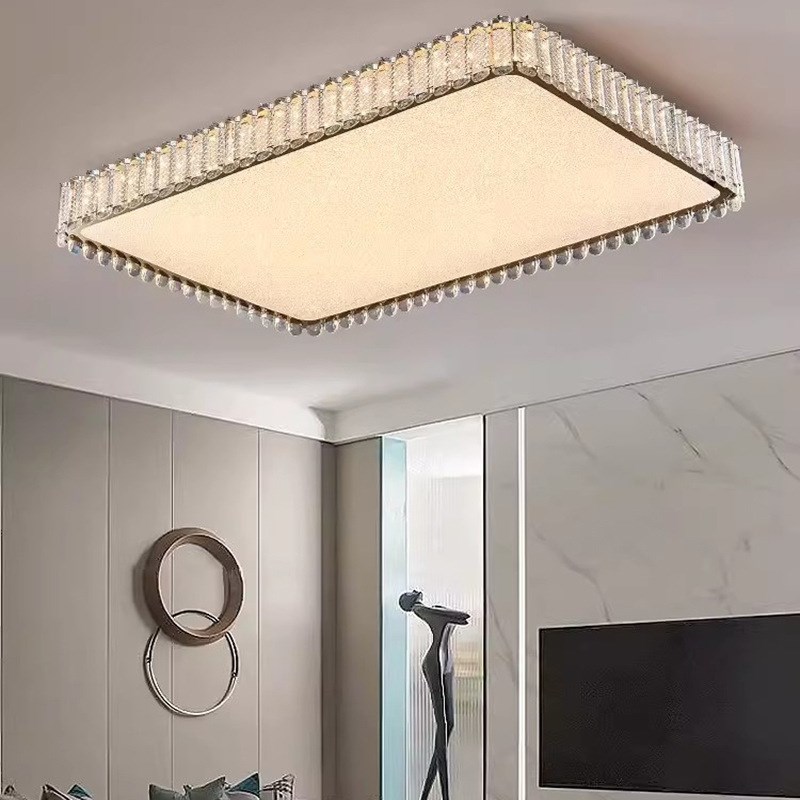 卧室主卧吸顶灯大气水晶客厅大灯主E灯现代简约智能轻奢圆形灯具