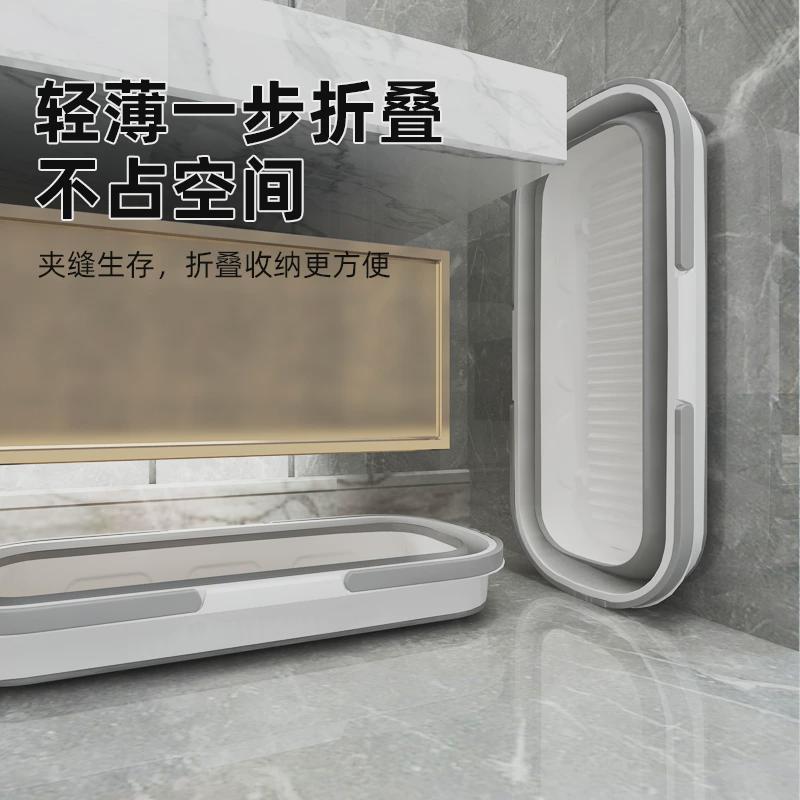 可折叠挤水桶单桶沥水盆拖把桶长方形拖地拖布桶S洗车涮地板的水