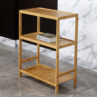 竹架客厅置d物架落地多层架子书房收纳柜厨房杂物货架阳台木质储