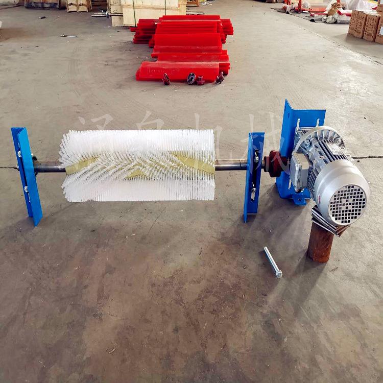 电动滚刷清扫器除尘毛刷辊皮带输送机被动毛刷清扫器厂家热卖