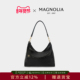 MAGNOLIA曼歌妮黑色鳄鱼纹老钱风hobo包女轻奢质感高级感通勤包