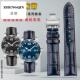 经典 正钦适配浪琴康卡斯L3.782.4 名匠 真皮手表带男牛皮表链21mm
