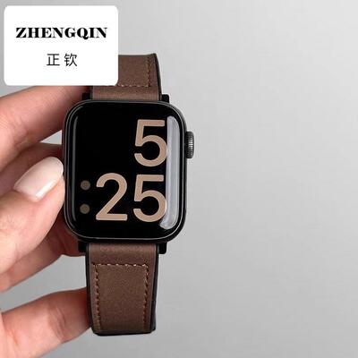 优嗖嗖适用华为fit3手表表带疯马纹皮质腕带高级感磁吸智能运动华