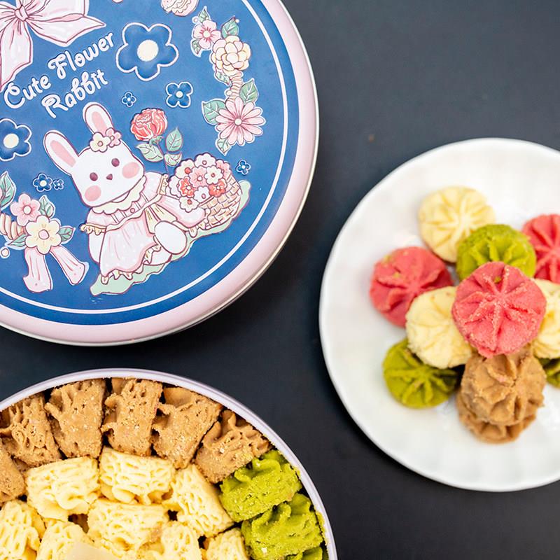 懿呈 云朵曲奇饼干零食礼盒装健康休闲咖啡可可味下午茶点心糕点