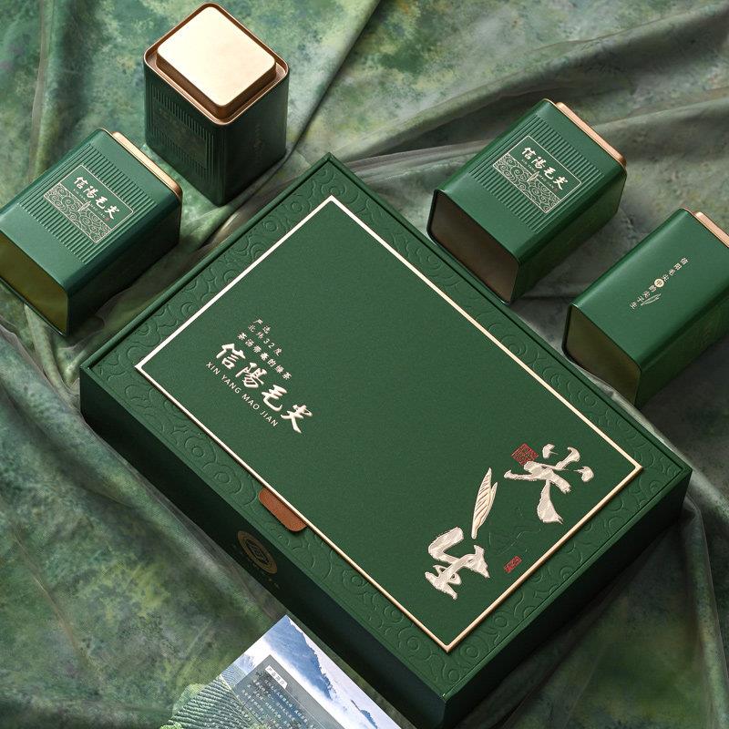 明前特级信阳毛尖 手工春茶绿茶礼盒装 500克河南产栗香型炒青绿