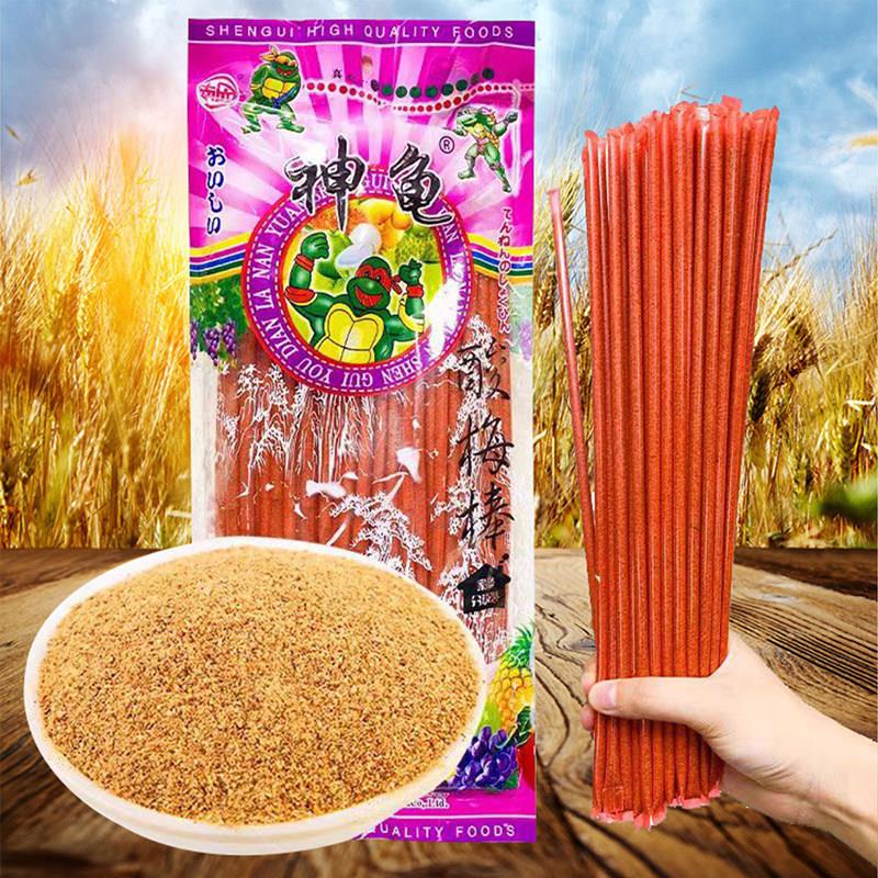 神龟酸梅棒陈皮棒吸管酸梅糖粉童年儿时怀旧零食小卖铺小吃268g