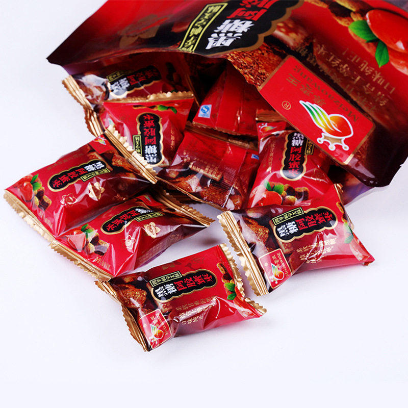黑糖阿胶蜜枣金丝蜜枣子500g无核山东特产大红枣果脯蜜饯糖果零食