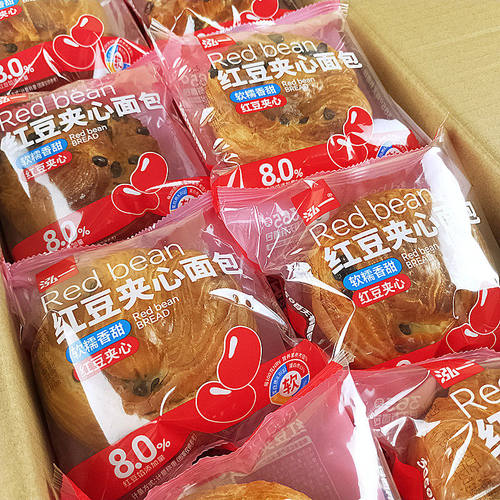 泓一红豆夹心面包软糯香甜