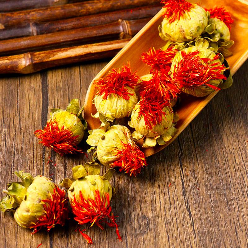 西藏野生藏红花正品四季通用花草代用茶 整朵橙菠萝花茶包 无糖清
