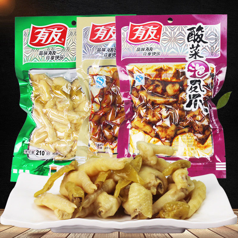 有友泡椒凤爪山鸡子香酸菜