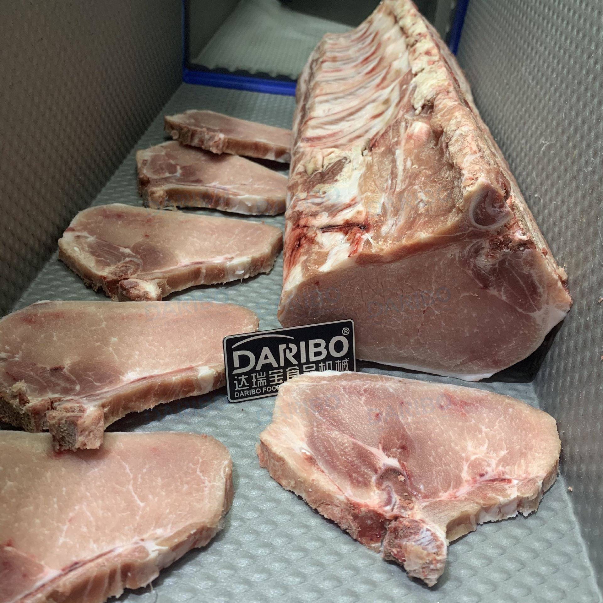 *商用三文鱼切片砍排机食品厂用猪大排切片机冷冻牛上脑牛霖切