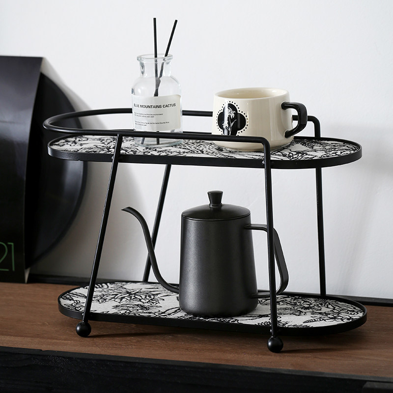 古风化妆品置物架双层收纳架