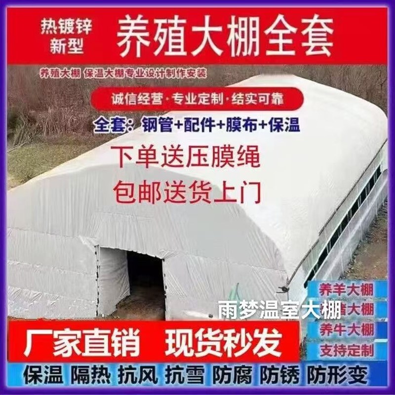 养殖大棚全套大h棚骨架家用温室种植棚专业养鸡棚羊棚牛棚养猪大