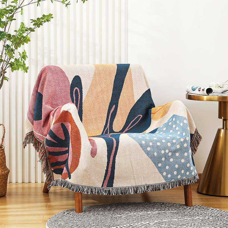 北欧抽象派沙发毯背景p布单人沙发套多功能线毯户外休闲毯子桌布,居家布艺,沙发套,淘宝优惠券,粉丝福利购,淘宝优惠卷