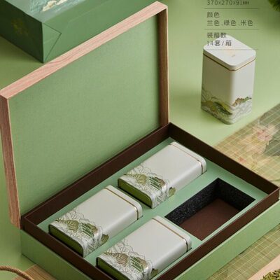 盒半斤龙井2024包装盒新款空礼盒前绿茶茶叶春明碧螺春空茶礼盒装