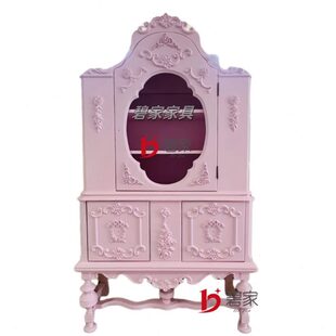 餐边柜储物柜展示柜客厅陈列柜书柜法式复古柜子实木雕花卧室家用