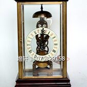 弦报把机械台式 发条壁炉时钟表骨架古典老式 座钟 玩钟表钟 钟上