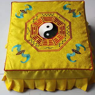 围拜垫装饰用品登品托盘刺绣桌道绣拜垫幡道家道观道观道幡套光