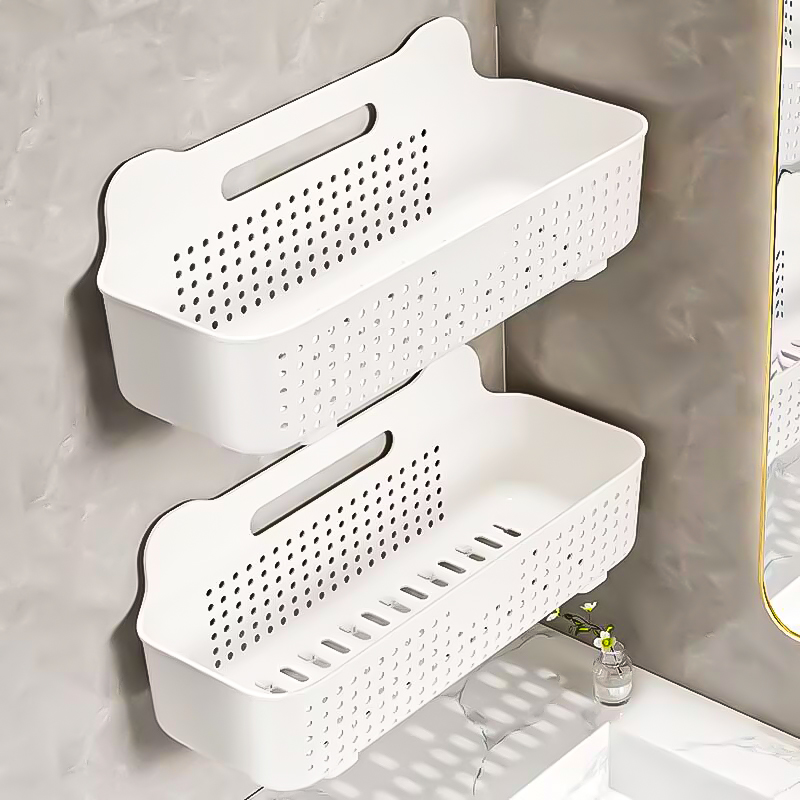 浴室置物a架卫生间免打孔壁挂洗漱台厕所收纳架子厨房挂墙上置物