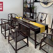 茶台梨一体办公室中式 花茶桌两用实木茶桌椅组合书桌木高档泡茶桌