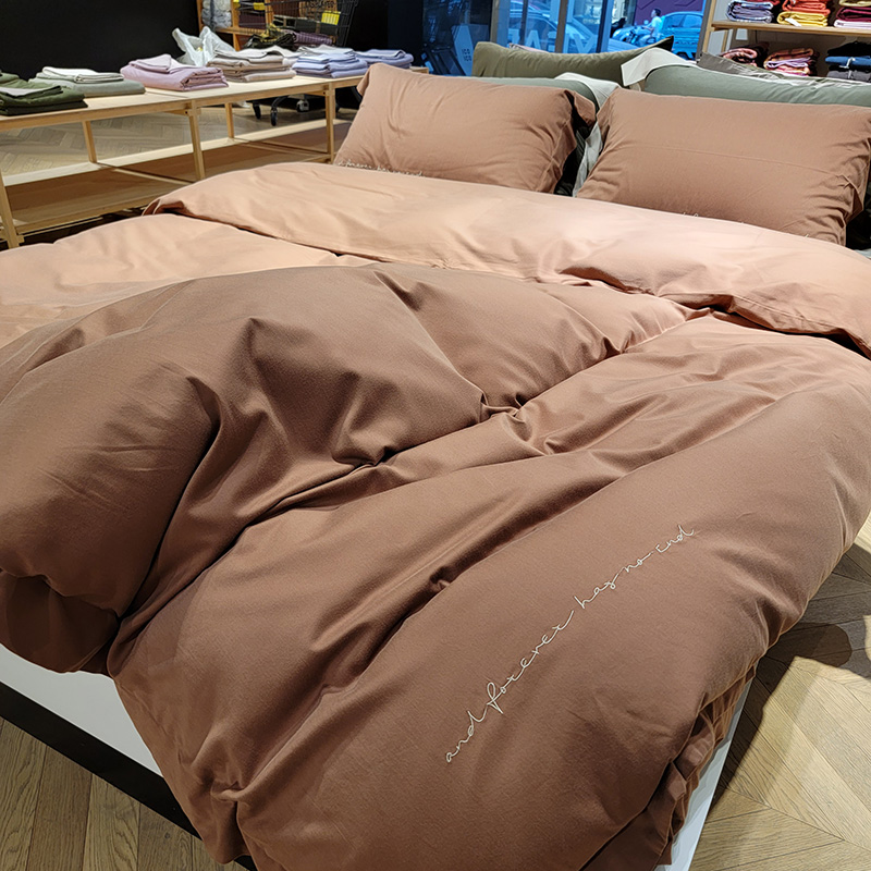 超柔亲肤 裸睡100支天丝磨毛肌因绒四件套M全棉轻奢高级感床上用