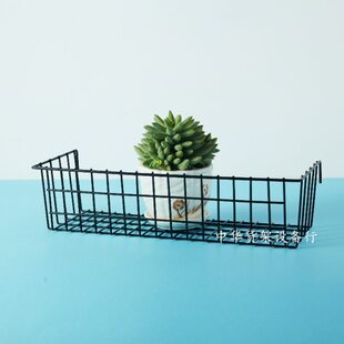 墙托盘置物架架挂架上墙托架照片墙篮子泡面铁艺网格装饰泡面挂篮