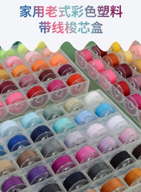 402缝纫机线缝纫线紫色家用z缝衣线多色彩色小卷平车底线老式梭芯