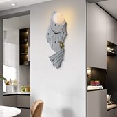 月球灯装 墙背景墙灯具现代简约餐厅壁灯客厅创意时钟壁灯 饰灯新款