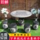 天然石雕户外花岗岩棋盘圆桌庭院公园石桌石凳桌桌子石头子家用椅