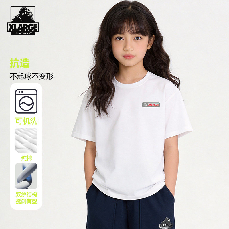 XLARGE男女童纯棉运动短袖T恤图片
