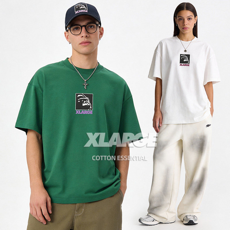 XLARGE夏季短袖T恤男2026年新款速干凉感抑菌圆领宽松半袖潮