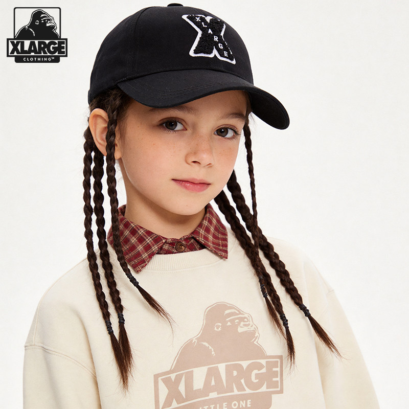 XLARGE儿童毛巾绣大头围棒球帽图片