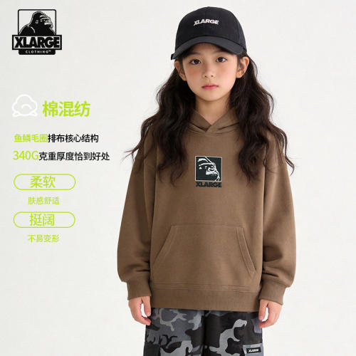 XLARGE中大童重装连帽儿童卫衣