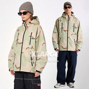 XLARGE男装美式复古迷彩连帽夹克2026年春季新款街头潮流休闲外套